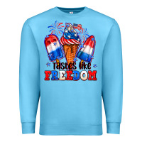 Ocean Blue 4th of July ice creams tastes like freedom Premium Sweatshirt - Neo Western