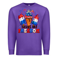 Purple 4th of July ice creams tastes like freedom Premium Sweatshirt - Neo Western