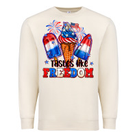 Sandshell 4th of July ice creams tastes like freedom Premium Sweatshirt - Neo Western