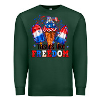 Sports Green 4th of July ice creams tastes like freedom Premium Sweatshirt - Neo Western