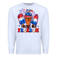 White 4th of July ice creams tastes like freedom Premium Sweatshirt - Neo Western