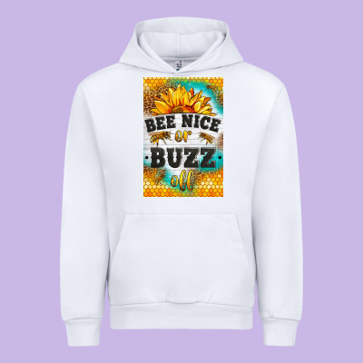 Bee Nice Or Buzz Off Urban Hoodie Designed By Lillyallendesigns