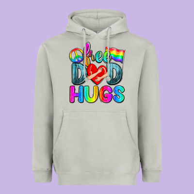 Free Dad Hugs Heavyweight Hoodie Designed By Zillion Design Studio
