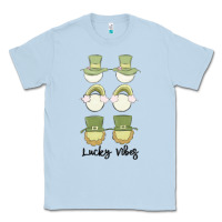 Dusty Blue lucky vibes Classic Tee - MaliasSmallBusiness