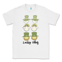 White lucky vibes Classic Tee - MaliasSmallBusiness