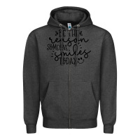 Charcoal Heather smile Zipper Hoodie - Unal Design