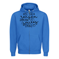 True Royal smile Zipper Hoodie - Unal Design