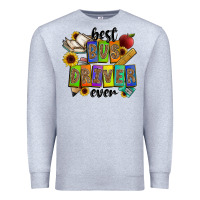 Heather Grey best bus driver ever Premium Sweatshirt - CowhideDigitalArt