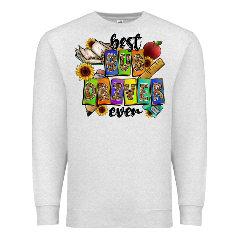 Best Bus Driver Ever Premium Sweatshirt by CowhideDigitalArt | Teevron