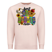 Pale Pink best bus driver ever Premium Sweatshirt - CowhideDigitalArt
