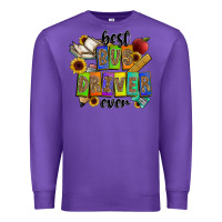 Purple best bus driver ever Premium Sweatshirt - CowhideDigitalArt