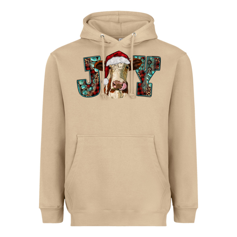 Christmas Joy With Heifer Cow Heavyweight Hoodie by RanaPortraitStore | Teevron