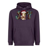 Plum christmas joy with heifer cow Heavyweight Hoodie - RanaPortraitStore