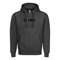 Charcoal Heather be kind Zipper Hoodie - Unal Design