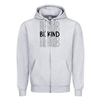 Heather Grey be kind Zipper Hoodie - Unal Design