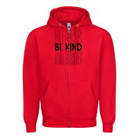 Red be kind Zipper Hoodie - Unal Design
