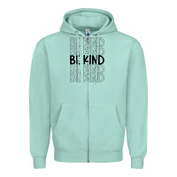 Seafoam be kind Zipper Hoodie - Unal Design