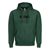 Sports Green be kind Zipper Hoodie - Unal Design