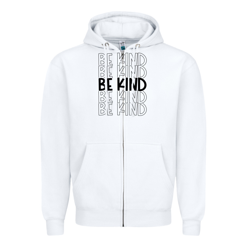 Be Kind Zipper Hoodie by Unal Design | Teevron