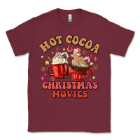 Burgundy hot cocoa and christmas movies Classic Tee - MaliasSmallBusiness