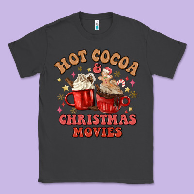 Classic Tee hot cocoa and christmas movies