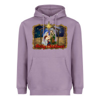 Lavender merry christmas holy family Heavyweight Hoodie - RanaPortraitStore