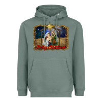 Sage merry christmas holy family Heavyweight Hoodie - RanaPortraitStore