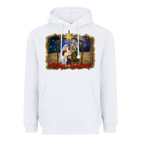 White merry christmas holy family Heavyweight Hoodie - RanaPortraitStore