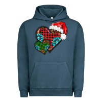 Pigment Midnight Navy Christmas heart gemstones leopard Urban Hoodie - BarkalooDesign