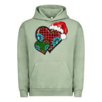 Pigment Oil Green Christmas heart gemstones leopard Urban Hoodie - BarkalooDesign
