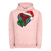 Pigment Salmon Christmas heart gemstones leopard Urban Hoodie - BarkalooDesign