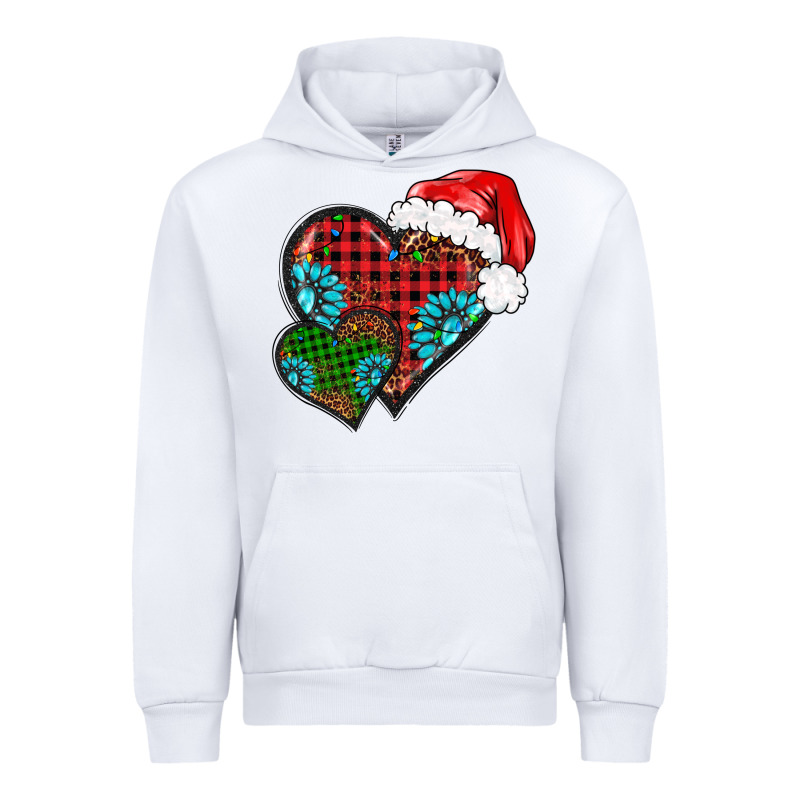 Christmas Heart Gemstones Leopard Urban Hoodie by BarkalooDesign | Teevron