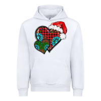 White Christmas heart gemstones leopard Urban Hoodie - BarkalooDesign