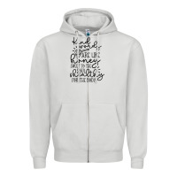 Dove Grey kind Zipper Hoodie - Unal Design