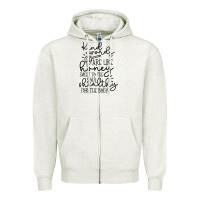 Oatmeal Heather kind Zipper Hoodie - Unal Design