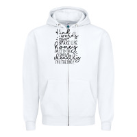 White kind Zipper Hoodie - Unal Design