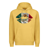 Antique Gold mexico lips Premium Hoodie - AdoDesignShop