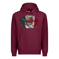 Burgundy mexico lips Premium Hoodie - AdoDesignShop