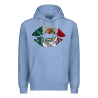 Colony Blue mexico lips Premium Hoodie - AdoDesignShop