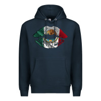 Navy mexico lips Premium Hoodie - AdoDesignShop
