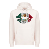 Pale Pink mexico lips Premium Hoodie - AdoDesignShop