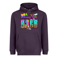 Plum always bee kind Heavyweight Hoodie - Zillion Design Studio