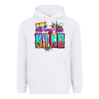 White always bee kind Heavyweight Hoodie - Zillion Design Studio