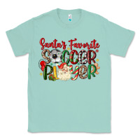 Seafoam santas favorite soccer player Classic Tee - MaliasSmallBusiness