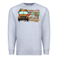 Heather Grey Captain Of Struggle Bus Busdrive Premium Sweatshirt - CowhideDigitalArt