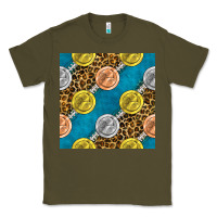 Army Green american football medal with leopard Classic Tee - BundleAndBundleShop