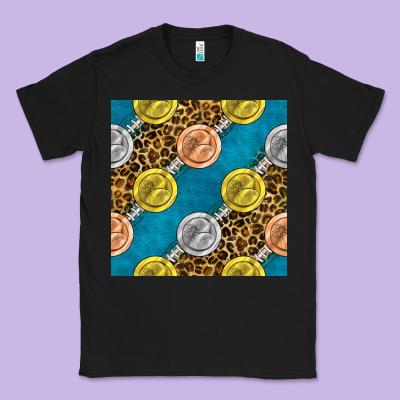 American Football Medal With Leopard Classic Tee Designed By Bundleandbundleshop