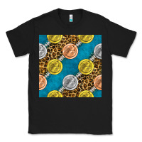 Black american football medal with leopard Classic Tee - BundleAndBundleShop