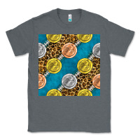 Charcoal Heather american football medal with leopard Classic Tee - BundleAndBundleShop