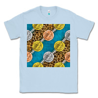 Dusty Blue american football medal with leopard Classic Tee - BundleAndBundleShop